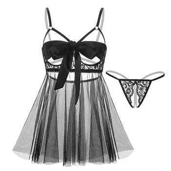 Сексуальное экстремально сексуальное прозрачное перфорированное черное белье, извращенец, сорочка, нижнее белье, женское, для взрослых, сорочка, нижнее белье, женское, черный, комплект, извращенец,