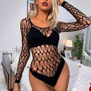 Сексуальное белье цельный сетчатый фетиш стрейч порно секс боди бебидоллы эротические боди комбинезон наряды сексуальное порно женское тело S-xxxL