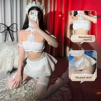 Сексуальное белье JK Cute Maid Сексуальная пижама Милая клетчатая юбка Студенческая форма Девушка в стиле колледжа One size