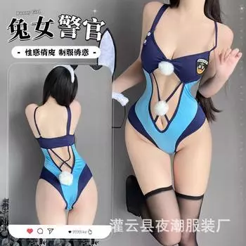 Сексуальное белье Pure Lust Bunny Полицейский халат для свиданий Униформа Соблазнительная кровать Бесплатный комплект 2916 average size