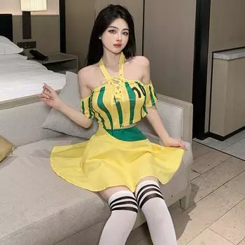 Сексуальное белье Сексуальная кровать для черлидинга Горячий флирт Страсть Соблазнение Футбольная красотка Костюм average size