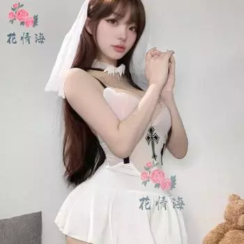 Сексуальное белье сексуальная милая горничная с вырезами горячая униформа соблазнение кровать One Size