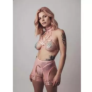 Сексуальное белье сексуальная женская одежда костюм ночной клуб красотка сетка подвязка S