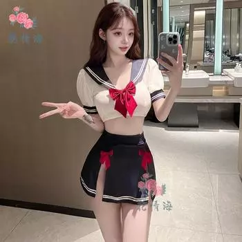 Сексуальное белье Сексуальное чистое желание платье студентки талия Страсть дразнящая Искушение Ультра короткое плиссированное One size