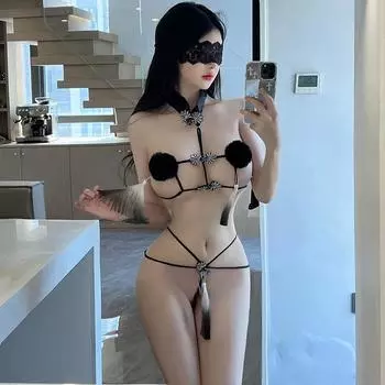 Сексуальное белье сексуальное платье трехточечная страсть униформа соблазнение кровать флирт костюм average size
