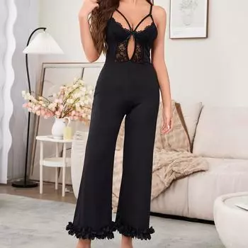 Сексуальное белье, сексуальный женский комбинезон с подвязками, брючное белье S