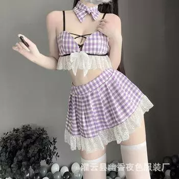 Сексуальное белье женское сексуальное униформа соблазнение страсть чистый студенческий костюм косплей костюм average size