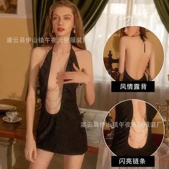 Сексуальное белье знаменитость Интернета сексуальная горячая грудь супер короткая юбка бедра ночной клуб вспышка страсть свободный секретарь 1865 One size