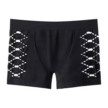 Сексуальное бесшовное нижнее белье с вырезами для женщин, спортивное и для фитнеса, женское нижнее белье со средней посадкой, дышащие шортики M