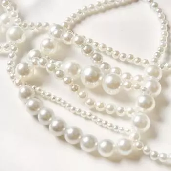 Сексуальное бикини цепочка на тело цепочка имитация жемчуга бюстгальтер ювелирные изделия белый