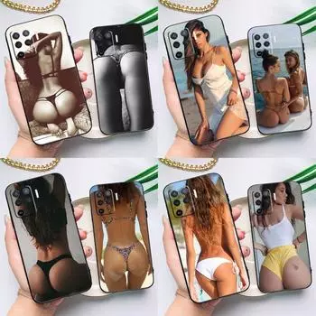 Сексуальное бикини нижнее белье девушка чехол для OPPO A74 A93 A83 A91 A53S A9 A5 A31 A53 2020 A15 A16 A1K A52 A72 A94 A54 Чехол OPPO A93