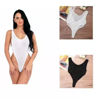 Сексуальное бикини с открытой спиной, женское горячее нижнее белье, нижнее белье с высоким вырезом, стринги, купальник, комбинезон, цельный комбинезон One Size