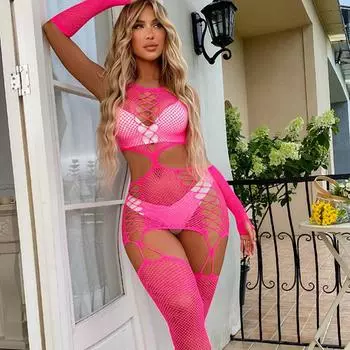 Сексуальное боди без промежности Женское боди-чулок с открытым промежностью Колготки Сексуальное боди-чулок Прозрачное нижнее белье Сексуальный комбинезон Костюмы XXS