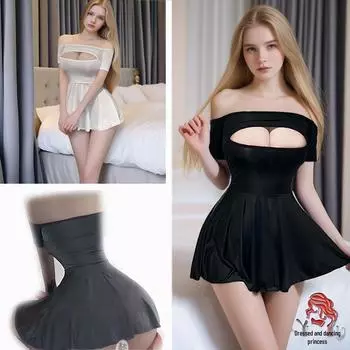 Сексуальное боди на одно плечо - Соблазнительная ночная сорочка для сна L (60-70 kg)