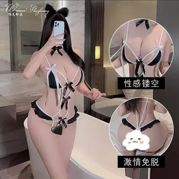 Сексуальное цельное эротическое нижнее белье три точки свободный эротический комплект полые лямки соблазн эротическое нижнее белье one size fits all
