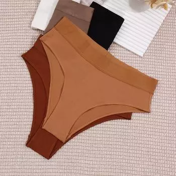 Сексуальное хлопковое женское нижнее белье большого размера с резинкой на талии спортивные женские трусы для фитнеса S