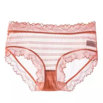 Сексуальное и соблазнительное нижнее белье, женское кружевное бесследное нижнее белье с низкой посадкой, дышащие трусы M