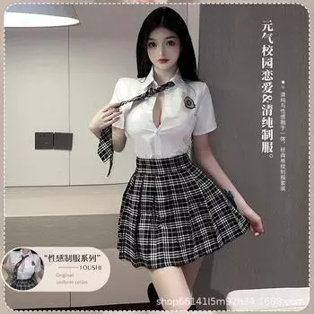 Сексуальное JK чистое эротическое нижнее белье униформа сексуальное соблазнение Sao студенческая форма японская и корейская школьная форма косплей 9044 S (80-50kg)