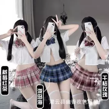 Сексуальное JK Pure Эротическое нижнее белье Одежда Campus Женская униформа Страсть Флирт Свободный Соблазн Пижамный комплект One Size
