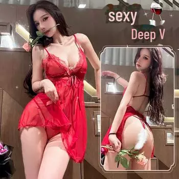 Сексуальное кружевное белье Love Ruru - соблазнительная униформа для миниатюрных фигур с бантом One Size