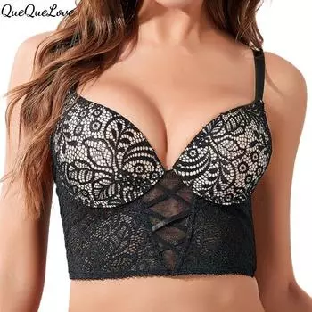 Сексуальное кружевное белье, удобный бюстгальтер на косточках с одной пряжкой и эффектом пуш-ап S