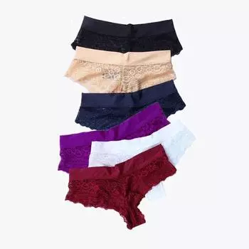 Сексуальное кружевное нижнее белье для женщин Прозрачная сетка Сексуальные женские бесшовные трусики-стринги с низкой талией S белый