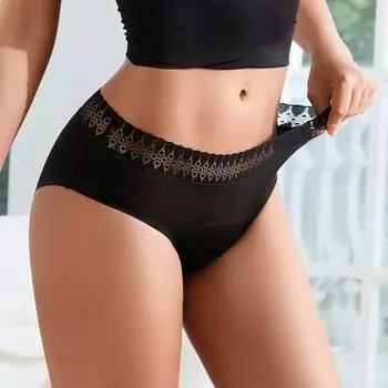 Сексуальное кружевное нижнее белье в стиле пэчворк с трусиками-бандажами, удобные дышащие трусики для тети S чёрный