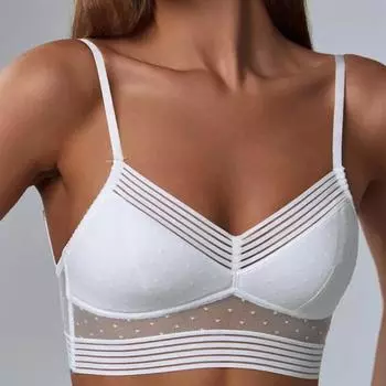 Сексуальное кружевное U-образное нижнее белье с открытой спиной для женщин без стальных колец красивый бюстгальтер на спине ультратонкий невидимый бюстгальтер S бежевый