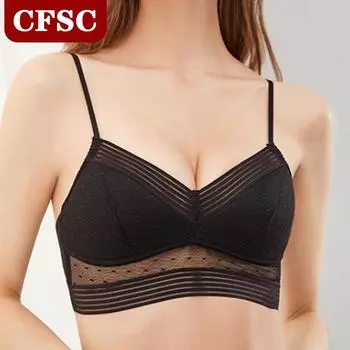 Сексуальное кружевное ультратонкое нижнее белье для девочек без стального кольца, бюстгальтер больших размеров во французском стиле S белый