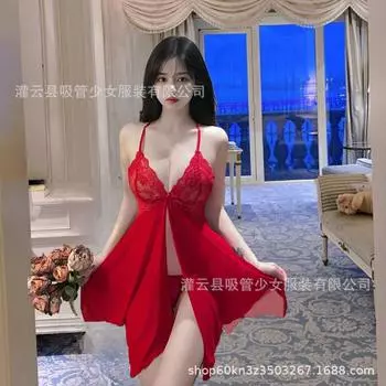 Сексуальное кружево соблазнение сетка перспектива глубокое V красивая спина эротическое нижнее белье чистое желание ветер Average size 80-65kg