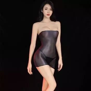 Сексуальное масляное глянцевое прозрачное микро мини-платье прозрачное облегающее сексуальное облегающее милое платье-карандаш гладкое эластичное бандажное платье One Size