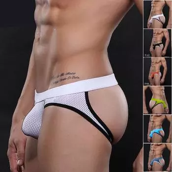 Сексуальное мужское дышащее нижнее белье с открытой спиной, трусы-стринги S
