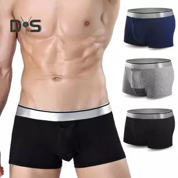 Сексуальное мужское сетчатое нижнее белье Ice Silk, шорты средней посадки, U-образные выпуклые карманы, ультратонкие дышащие шорты, нижнее белье 3XL чёрный