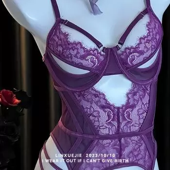 Сексуальное нижнее белье 2025 новое сексуальное бесплатное с маленькой грудью соблазн униформы страсть кровать стыд фиолетовый костюм One size