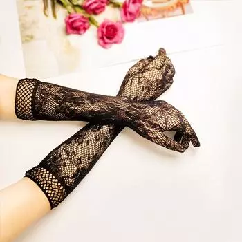Сексуальное нижнее белье Аксессуары Перчатки Сетчатые носки Сексуальный кружевной материал Персонализированные фото Сочетание ювелирных изделий Перчатки one size fits all чёрный