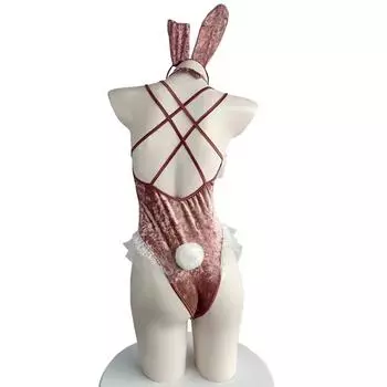 Сексуальное нижнее белье бархатное милое кружевное свободное кролик сексуальное искушение полое One size fits all [80-60kg]