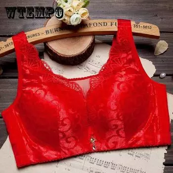 Сексуальное нижнее белье без стального кольца, регулируемое нижнее белье, женский кружевной бюстгальтер большого размера 95C