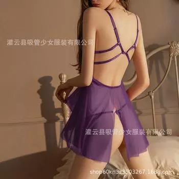 Сексуальное нижнее белье большого размера, стальной поднос, кружевное, с открытой спиной, соблазнительный бант, сетка, прозрачный слинг average size 80-60kg