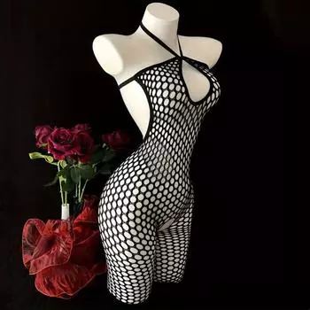 Сексуальное нижнее белье большого размера, женское прозрачное боди без бретелек с открытой спиной one size fits all