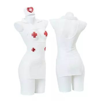 Сексуальное нижнее белье чистая похоть соблазнение форма медсестры флирт избегать горячей экспозиции One Size