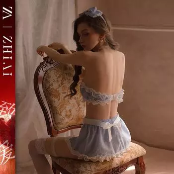 Сексуальное нижнее белье чистая похоть сексуальная пижама соблазнение бесплатная горничная униформа горячая обнаженная косплей веселый костюм average size [80-60kg]