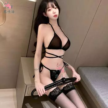 Сексуальное нижнее белье чистое желание сексуальное с открытым пахом соблазн ремешок трехточечное трехточечное кружево свободное One size