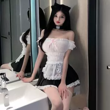 Сексуальное нижнее белье чистое желание принцесса топ-труба пузырьковые складки милая униформа страсть костюм чистое желание милая милая женщина average size 80-60kg