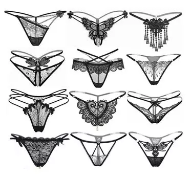 Сексуальное нижнее белье для экстремально откровенных кружевных изделий нижнего белья [BAOQISHAN] женщины, брюки с Т-образной спинкой, нижнее белье, перфорированное, прозрачное, трусики, женские, милые,