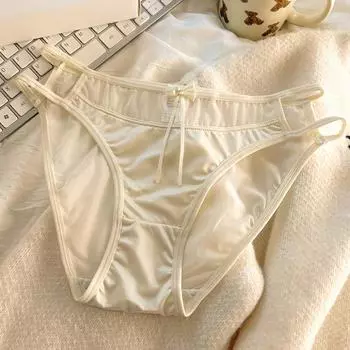 Сексуальное нижнее белье для девочек с вырезом, женские трусы, сетчатые трусики с низкой талией, тонкие треугольные трусики с поясом, женские M шампанского