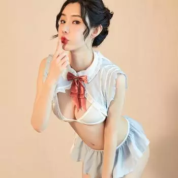 Сексуальное нижнее белье для девочек, кроликов, страстная одежда, студенческая одежда, косплей, форма, соблазнительный трехточечный костюм, оптовая продажа One size