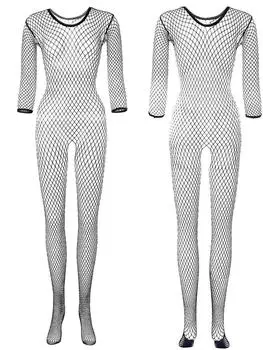 Сексуальное нижнее белье для мужчин, сетчатое обтягивающее белье, одежда для ночного клуба, мужская ночная рубашка, эротические прозрачные чулки для всего тела, костюмы XXS