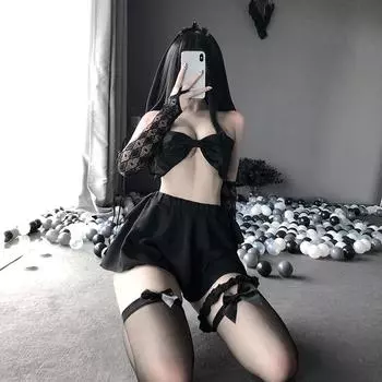 Сексуальное нижнее белье для ролевых игр, свадебное платье, шифоновый костюм с юбкой One size