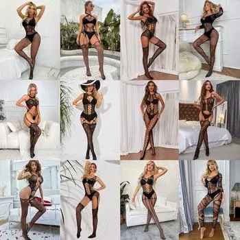 Сексуальное нижнее белье для женщин, эротические чулки для всего тела, костюмы, сетчатое прозрачное обтягивающее белье, сексуальная одежда для ночных клубов, вечеринок XXS