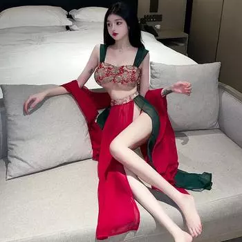 Сексуальное нижнее белье Дуньхуан Фэйтянь сексуальная униформа Ханьфу соблазнительная пижама античный страстный костюм чистая похоть One Size